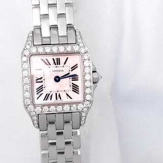 カルティエ(Cartier)の【仕上済】カルティエ  サントスドゥモワゼル ダイヤ レディース 腕時計(腕時計)