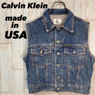 カルバンクライン(Calvin Klein)の【Calvin Klein】USA製　90s デニムベスト　ジレ　ビンテージ(Gジャン/デニムジャケット)