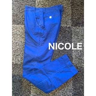 ニコル(NICOLE)のNICOLE テーパードパンツ(ブルー)S(スラックス)