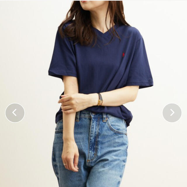 Ralph Lauren(ラルフローレン)のラルフローレン　Tシャツ　ネイビー＋グレー レディースのトップス(Tシャツ(半袖/袖なし))の商品写真