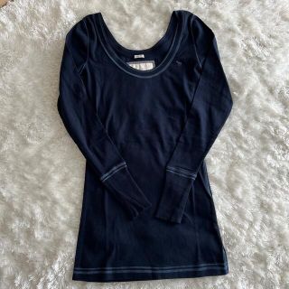 アバクロンビーアンドフィッチ(Abercrombie&Fitch)のAbercrombie & Fitch アバクロ ロンT ネイビー(Tシャツ(長袖/七分))