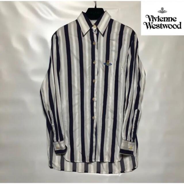 Vivienne Westwood(ヴィヴィアンウエストウッド)のヴィヴィアンウエストウッド　ストライプシャツ レディースのトップス(シャツ/ブラウス(長袖/七分))の商品写真