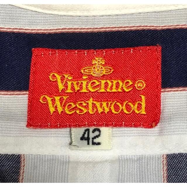 Vivienne Westwood(ヴィヴィアンウエストウッド)のヴィヴィアンウエストウッド　ストライプシャツ レディースのトップス(シャツ/ブラウス(長袖/七分))の商品写真