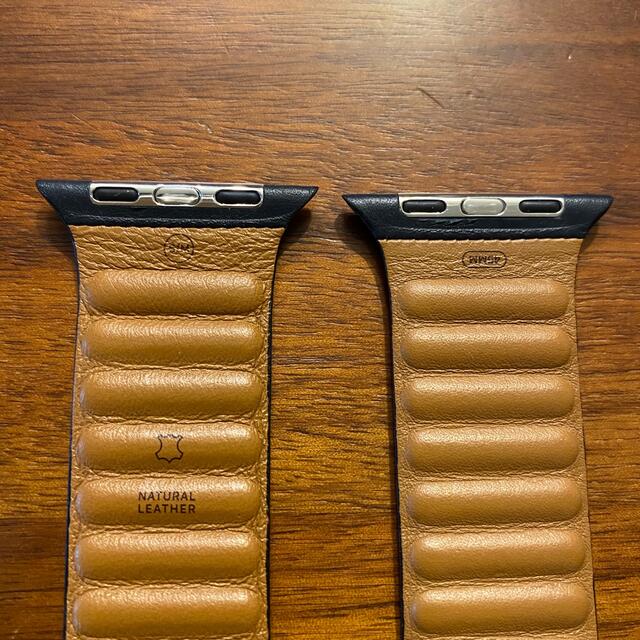 Apple Watch レザーリンク ミッドナイト S/M 42/44/45mmの通販 by