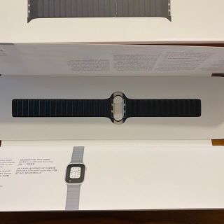 Apple Watch レザーリンク ミッドナイト S/M 42/44/45mmの通販 by