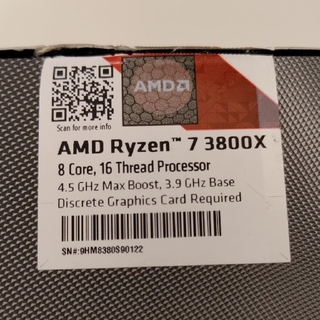 中古品CPU　AMD Ryzen7 3800X