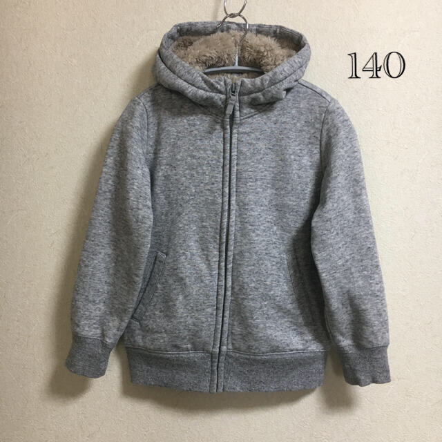 UNIQLO ユニクロ ボアスウェットフルジップパーカー キッズ 140の通販 by 茶々丸's shop｜ユニクロならラクマ