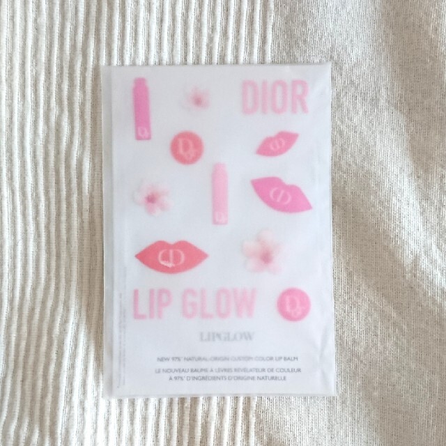 Dior(ディオール)のDIOR ディオール リップグロウ ノベルティ シール LIP GLOW インテリア/住まい/日用品の文房具(シール)の商品写真