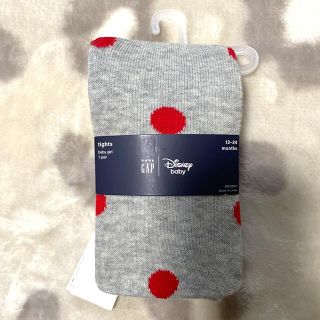 ベビーギャップ(babyGAP)の【新品・未使用】babygap ミニーちゃん タイツ グレー GAP(靴下/タイツ)