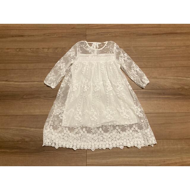 ゆむ様専用　キッズレースワンピース キッズ/ベビー/マタニティのキッズ服女の子用(90cm~)(ワンピース)の商品写真