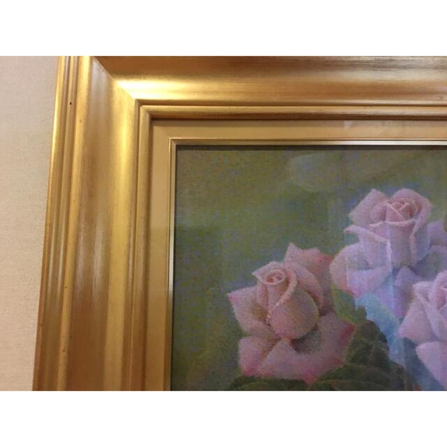 油絵 佐藤哲郎 麗しい薔薇の絵 『爽風』 一滴の雫 美しい点描画 油絵 佐藤哲郎 麗しい薔薇の絵 『爽風』 一滴の雫 美しい点描画