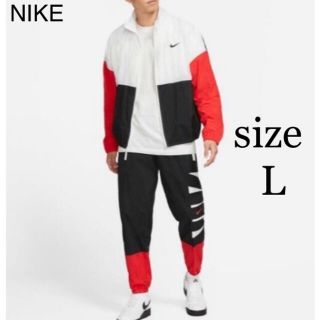 32%割引ホワイト系,L☆新春福袋2021☆ 新品 L ナイキ ナイロン アウトレット限定品 新品 L NIKE ナイロンパーカー ナイロンパンツ 上下 セットアップ 白 黒 パーカー