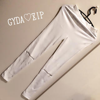 ジェイダ(GYDA)のgyda♡zipレギンス♡ホワイト(レギンス/スパッツ)