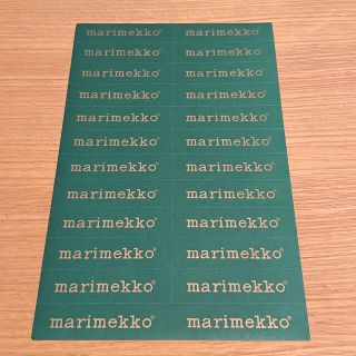 マリメッコ(marimekko)のマリメッコ marimekko ロゴ シール　緑・金(各種パーツ)