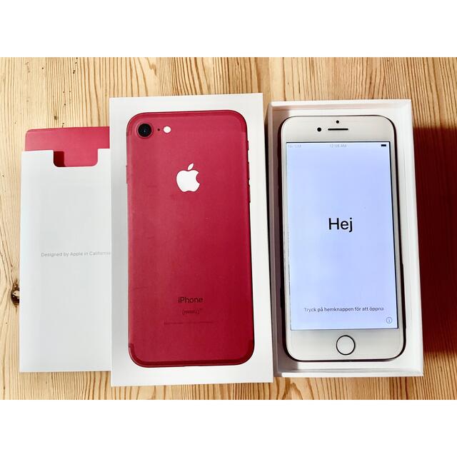 iPhone7 RED SIMフリー　128GB