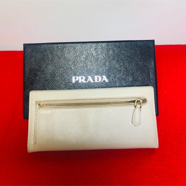 PRADA プラダ 長財布 サフィアーノレザー アイボリー 最も人気商品 6848円