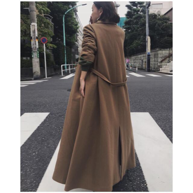 Ameri VINTAGE(アメリヴィンテージ)のチョコ様専用Ameri VINTAGE BELT FLARE LONG COAT レディースのジャケット/アウター(ロングコート)の商品写真