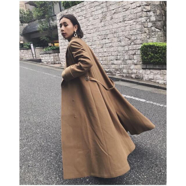 Ameri VINTAGE(アメリヴィンテージ)のチョコ様専用Ameri VINTAGE BELT FLARE LONG COAT レディースのジャケット/アウター(ロングコート)の商品写真