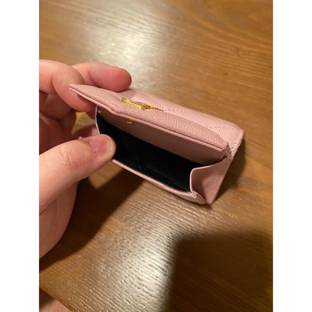 SAINT LAURENT - イヴサンローラン キャビアスキン 三つ折り SAINT LAURENT - イヴサンローラン キャビアスキン 三つ折り