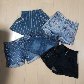 ギャップキッズ(GAP Kids)のGAPKIDS  ﾋﾟﾝｸﾊﾝﾄ他 150サイズ  デニムショートパンツセット(パンツ/スパッツ)