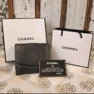 シャネル(CHANEL)のCHANEL　　折り財布　キャビアスキン(財布)