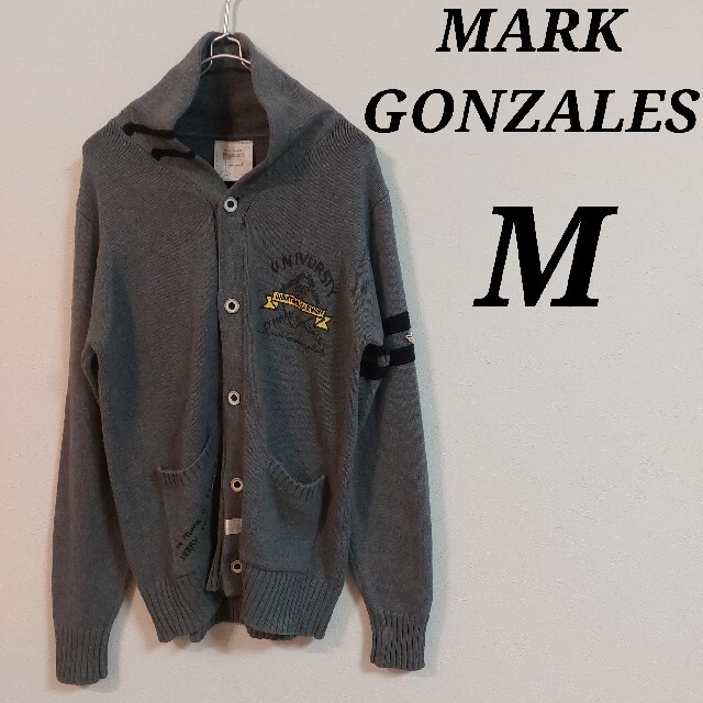 【MARK GONZALES】ニットカーディガン メンズ エンジェルマーク