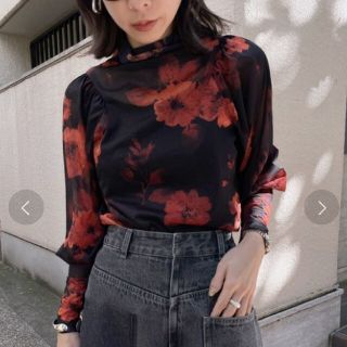 アメリヴィンテージ(Ameri VINTAGE)のLIDIA SHEER TOP(シャツ/ブラウス(半袖/袖なし))