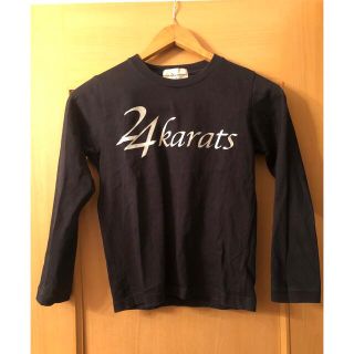 トゥエンティーフォーカラッツ(24karats)の24karats ロンT 130cm ブラック×シルバー(Tシャツ/カットソー)