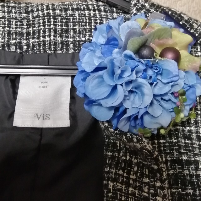 ViS(ヴィス)の美品　vis セレモニースーツ　ブラック レディースのフォーマル/ドレス(スーツ)の商品写真