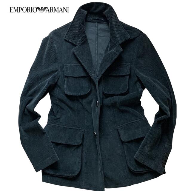 超激安の EMPORIO ARMANI/コーデュロイ/ミリタリージャケットコート