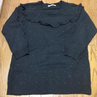 マジェスティックレゴン(MAJESTIC LEGON)のフリル&スタッズ付き♡ニット(ニット/セーター)