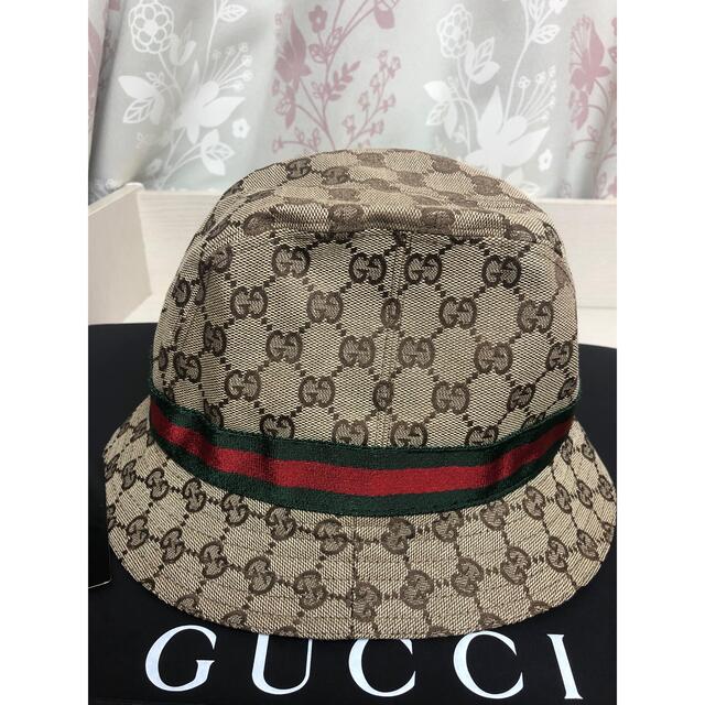 Gucci(グッチ)のタグ付き　Gucci グッチバケットハット　シュプリーム　シェリーライン キッズ/ベビー/マタニティのこども用ファッション小物(帽子)の商品写真