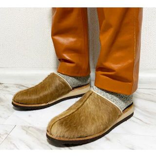 ビルケンシュトック(BIRKENSTOCK)のHTC × BIRKENSTOCK ハラコ 毛足長 ファー サボ サンダル 靴(サンダル)