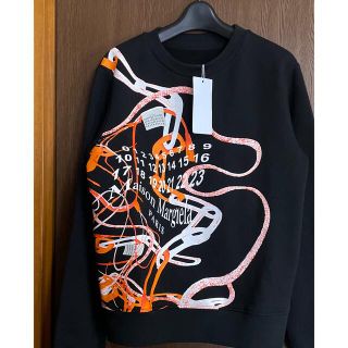 マルタンマルジェラ(Maison Martin Margiela)のM新品 メゾン マルジェラ アブストラクト カレンダーロゴ スウェット ブラック(スウェット)