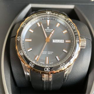 EDOX エドックス グランドオーシャン 88002-357RCA-AIR デイデイト 300m防水 シルバー SS ステンレス セラミック 純正ラバーベルト 純正尾錠 メンズ 自動巻き 【6ヶ月保証】【腕時計】