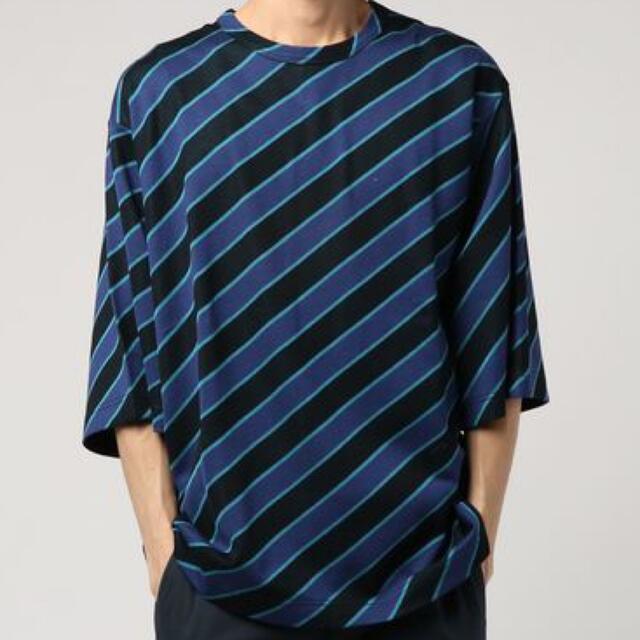 SHAREEF(シャリーフ)のSHAREEF BIAS STRIPE BIG-T メンズのトップス(Tシャツ/カットソー(半袖/袖なし))の商品写真