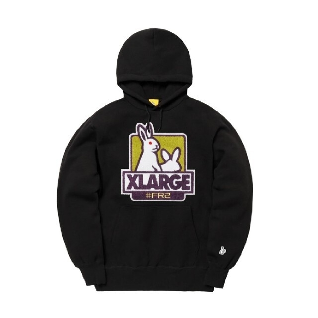 XLARGE × FR2　Fxxk Icon Hoodie　ブラック　XL