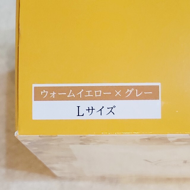 定期♡限定色♡【viage】ナイトブラ  Lサイズ ウォームイエローxグレー レディースの下着/アンダーウェア(ブラ)の商品写真