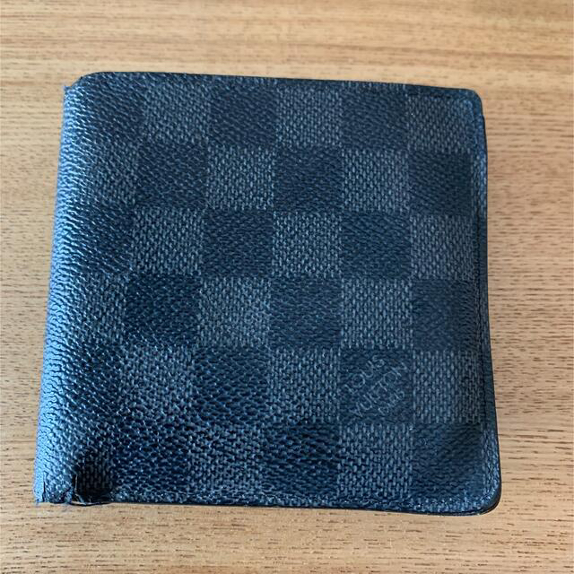 LOUIS VUITTON(ルイヴィトン)のルイヴィトンLouis Vuitton メンズ　二つ折り財布　ダミエ　黒 メンズのファッション小物(折り財布)の商品写真