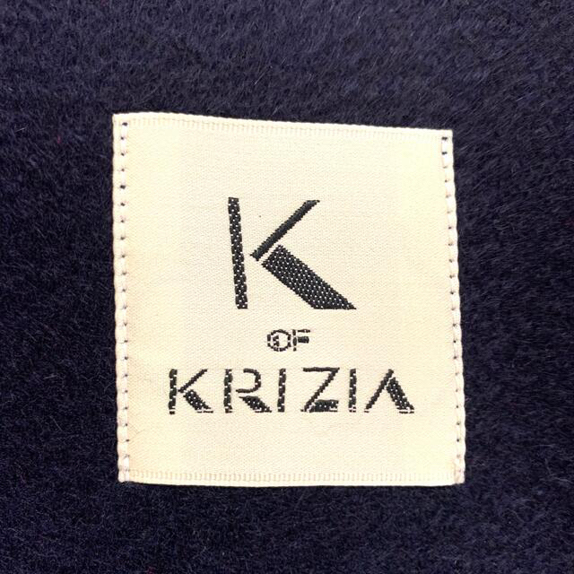 KRIZIA(クリツィア)のクリッツア　大判　マフラー　ストール　ポンチョ　ケープ　膝掛け　ネイビー　紺 レディースのファッション小物(マフラー/ショール)の商品写真