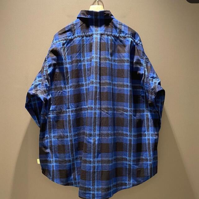 BEAMS SSZ NEIL SHIRT BLUE CHECK M シャツ