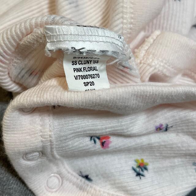 babyGAP(ベビーギャップ)のピンク リブ 小花柄 ロンパース キッズ/ベビー/マタニティのベビー服(~85cm)(ロンパース)の商品写真