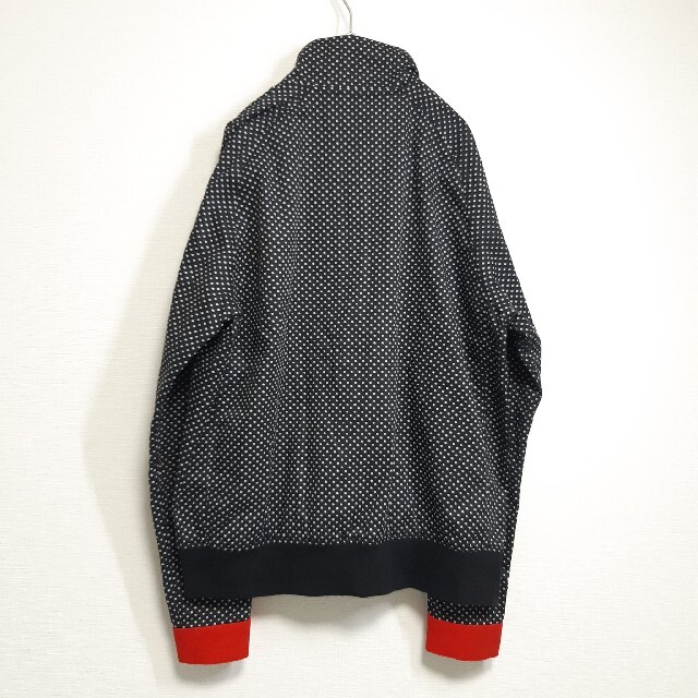 FRED PERRY(フレッドペリー)の【美品/希少サイズ】FRED PERRY 薄手 ブルゾン ドット柄 黒 XL メンズのジャケット/アウター(ブルゾン)の商品写真