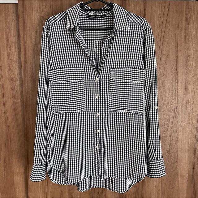 ZARA 新品 ギンガムチェックブラウス Sサイズ