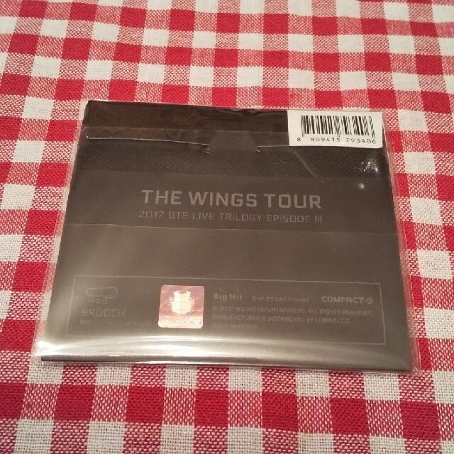 BTS WINGS TOUR ジミン ブローチ エンタメ/ホビーのタレントグッズ(アイドルグッズ)の商品写真