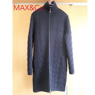 マックスアンドコー(Max & Co.)の♡MAX&Co.♡リバーシブルコート　ネイビー×ホワイト　千鳥格子(ニットコート)