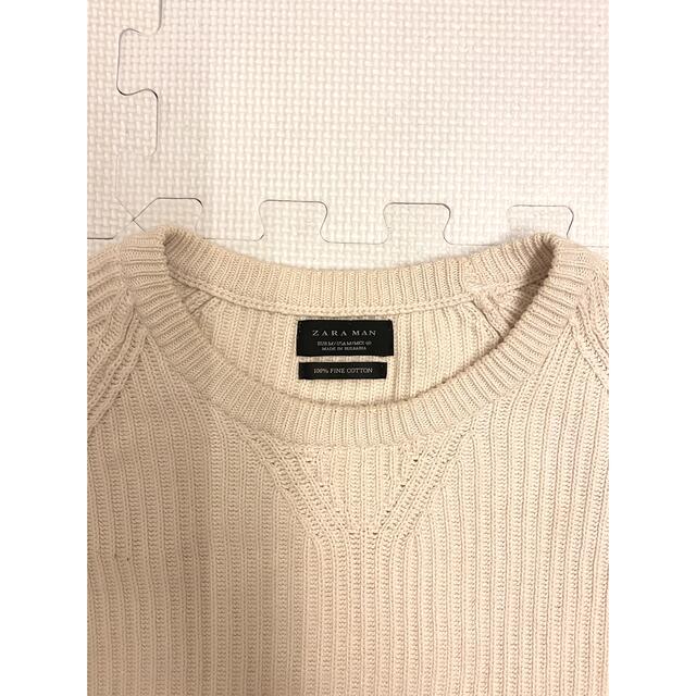 ZARA(ザラ)のZARA ザラ　ニット　スウェット　ベージュ メンズのトップス(ニット/セーター)の商品写真