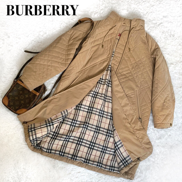 【良品】BURBERRY 中綿 バーバリー ベージュ ロング キルティングコート | フリマアプリ ラクマ
