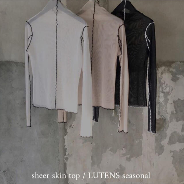 litmus sheer skin top black - カットソー(長袖/七分)