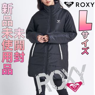 ロキシー(Roxy)の[新品未開封] ROXY・ロキシー・長い丈・ダウンジャケット・黒・Lサイズ(ダウンジャケット)